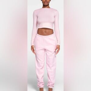 NWT SKIMS New Vintage Cropped Long Sleeve T-shirt Cherry Blossom Size 3X